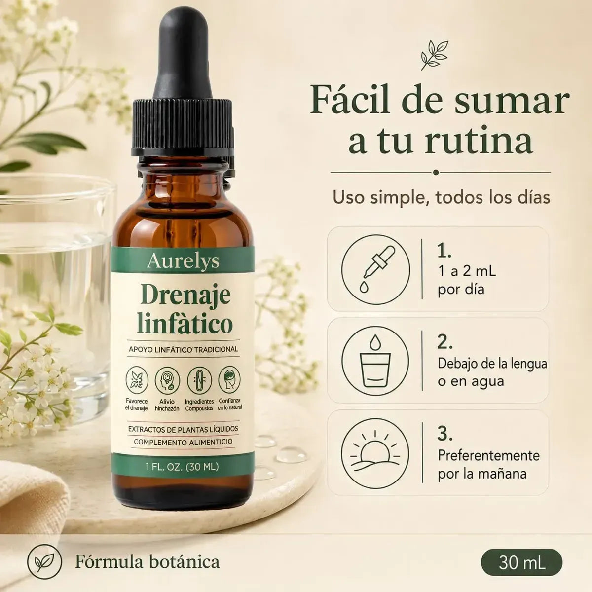Material promocional sobre la rutina de uso
